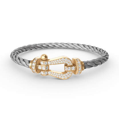 [Clara Jewels]FORCE LARGE HORSESHOE FULL DIAMOND BRACELET GOLD