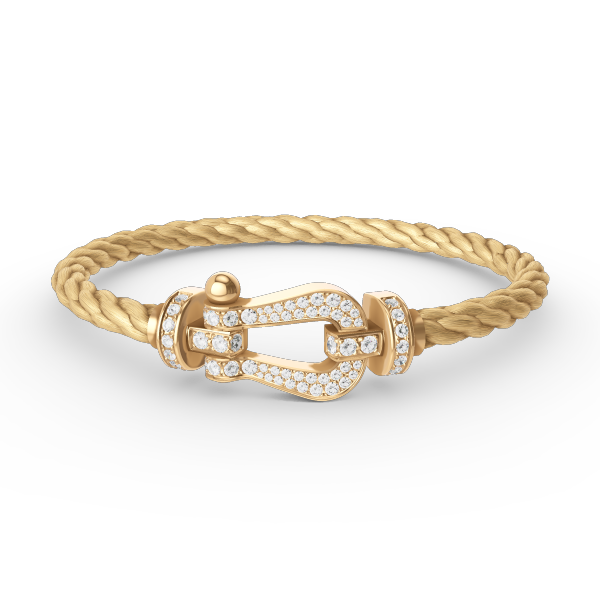 [Clara Jewels]FORCE LARGE HORSESHOE FULL DIAMOND BRACELET GOLD