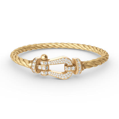 [Clara Jewels]FORCE LARGE HORSESHOE FULL DIAMOND BRACELET GOLD