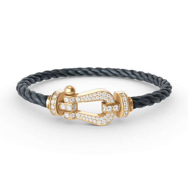 [Clara Jewels]FORCE LARGE HORSESHOE FULL DIAMOND BRACELET GOLD