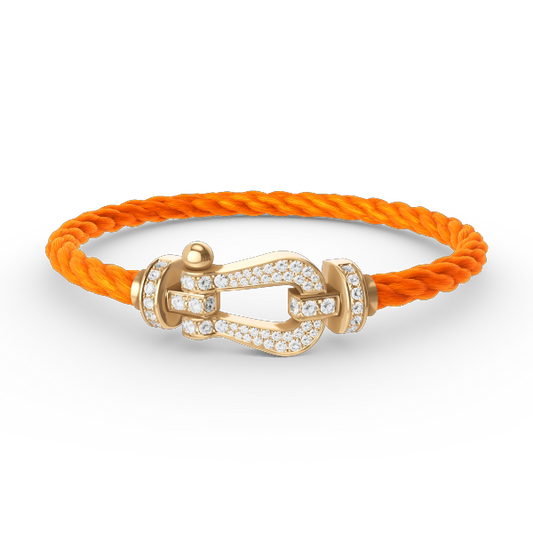 [Clara Jewels]FORCE LARGE HORSESHOE FULL DIAMOND BRACELET GOLD