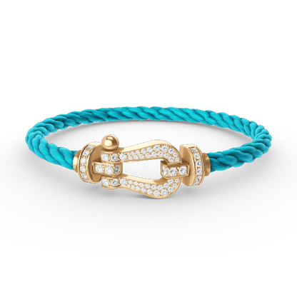 [Clara Jewels]FORCE LARGE HORSESHOE FULL DIAMOND BRACELET GOLD