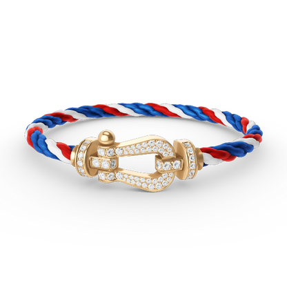 [Clara Jewels]FORCE LARGE HORSESHOE FULL DIAMOND BRACELET GOLD