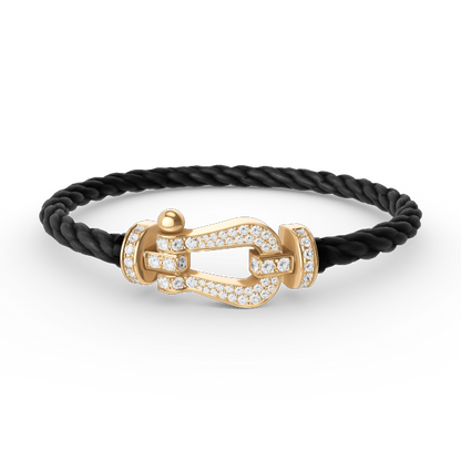 [Clara Jewels]FORCE LARGE HORSESHOE FULL DIAMOND BRACELET GOLD