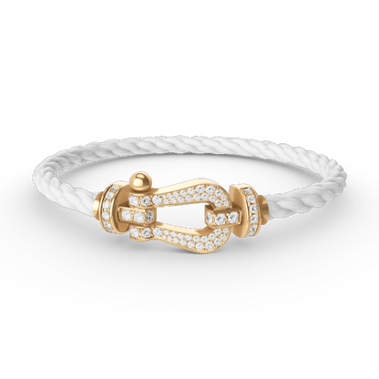 [Clara Jewels]FORCE LARGE HORSESHOE FULL DIAMOND BRACELET GOLD