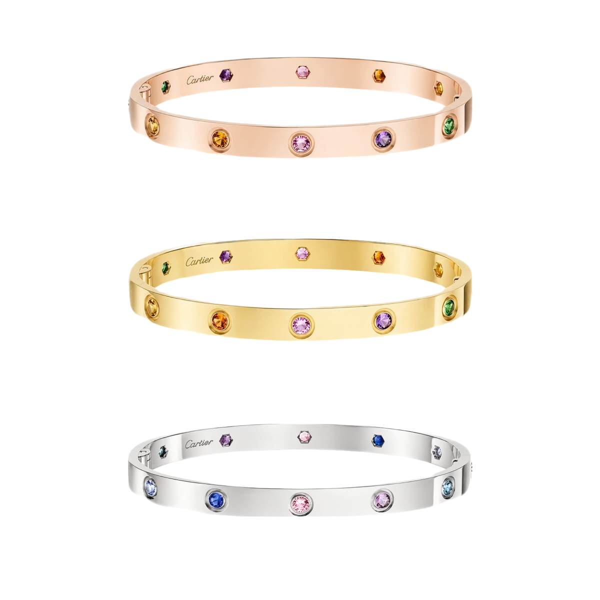 [Clara Jewely]2026 RAINBOW LOVE BRACELET 6.1MM  10 DIAMONDS