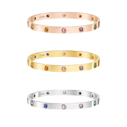 [Clara Jewely]2026 RAINBOW LOVE BRACELET 6.1MM  10 DIAMONDS