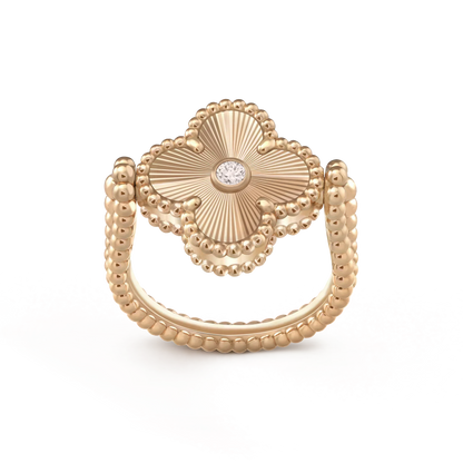 [Clara Jewels]CLOVER RIVERSIBLE PINK GOLD RING