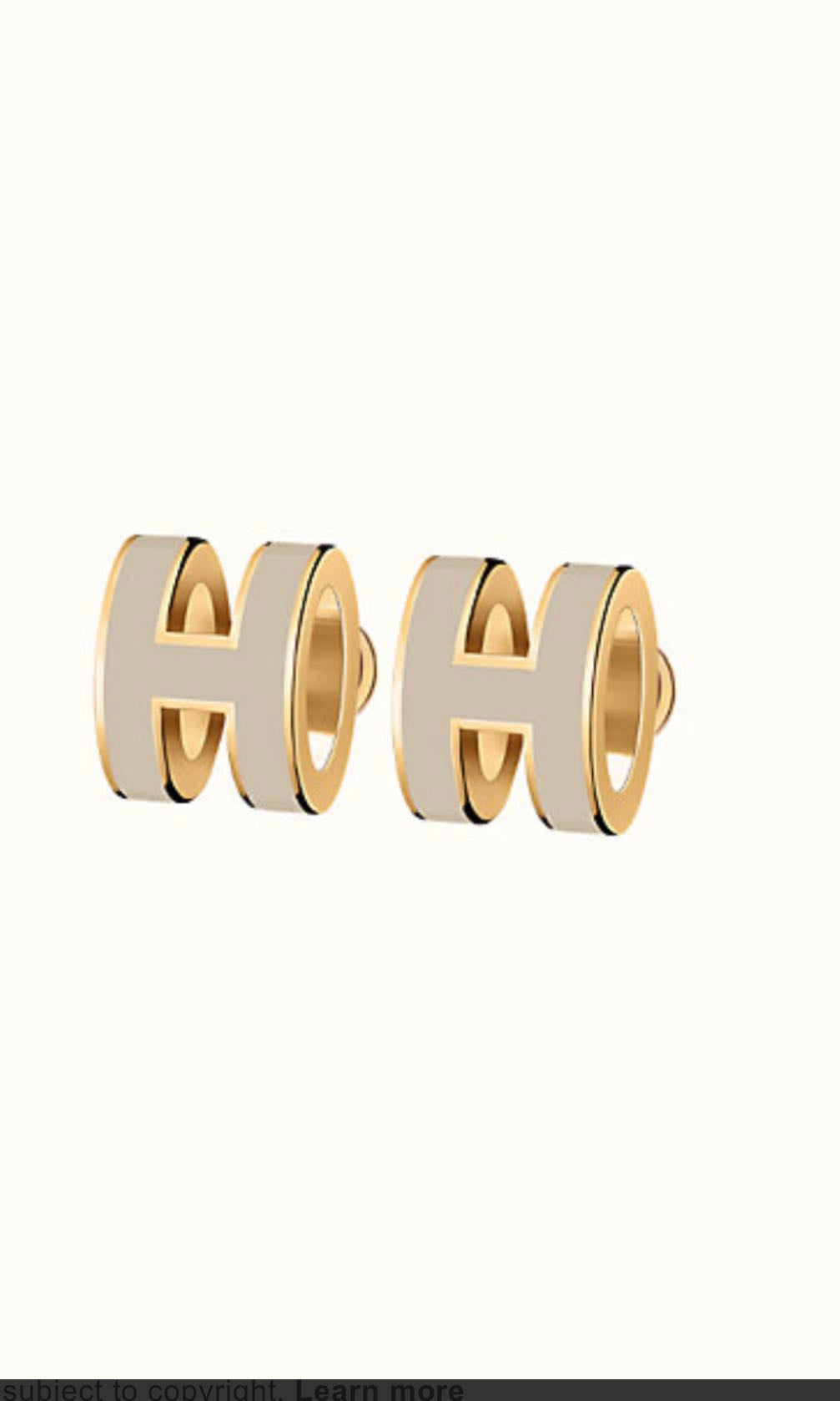 [Clara Jewels]MINI POP H GOLD EARRINGS GREY
