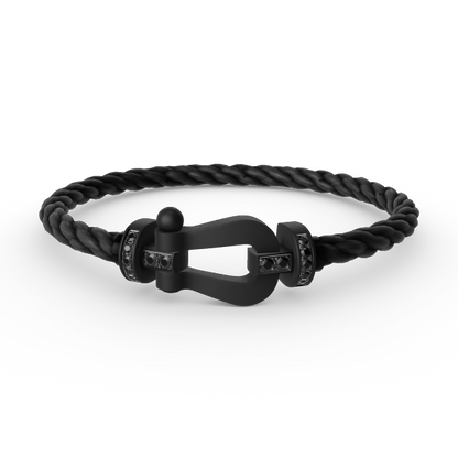 [Clara Jewels]FORCE LARGE SERIES HORSESHOE BLACK SAMURAI BRACELET