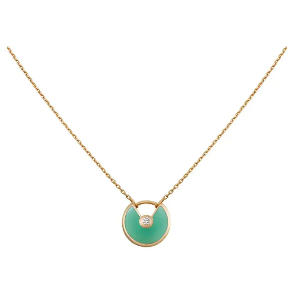 [Clara Jewels]AMULETTE GOLD MALACHITE NECKLACE
