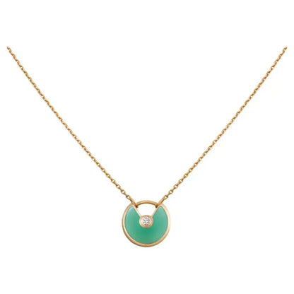 [Clara Jewels]AMULETTE GOLD MALACHITE NECKLACE
