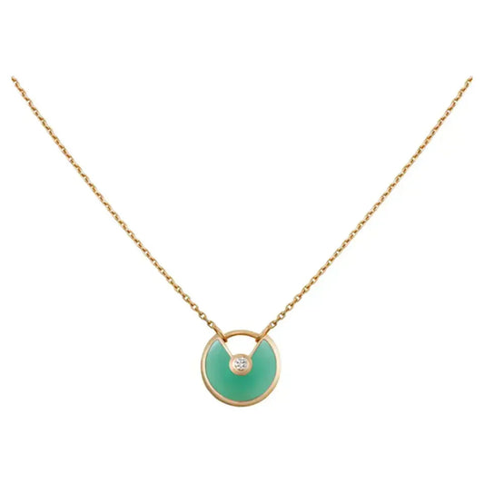 [Clara Jewels]AMULETTE GOLD MALACHITE NECKLACE