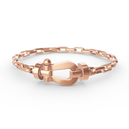 [Clara Jewels]FORCE LARGE HORSESHOE CLASP  METAL BRACELET