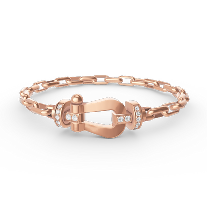 [Clara Jewels]FORCE LARGE HORSESHOE CLASP  METAL BRACELET