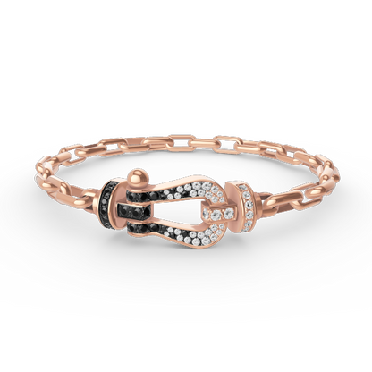 [Clara Jewels]FORCE LARGE HORSESHOE CLASP  METAL BRACELET