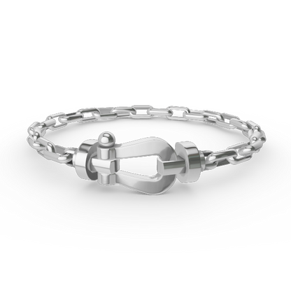 [Clara Jewels]FORCE LARGE HORSESHOE CLASP  METAL BRACELET
