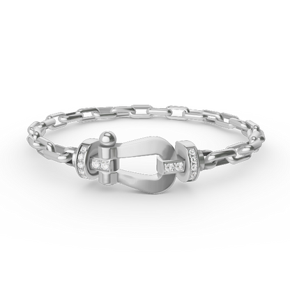 [Clara Jewels]FORCE LARGE HORSESHOE CLASP  METAL BRACELET