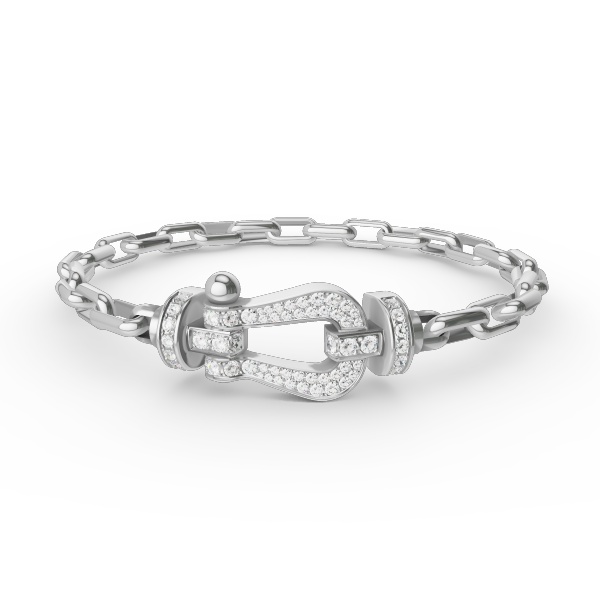 [Clara Jewels]FORCE LARGE HORSESHOE CLASP  METAL BRACELET