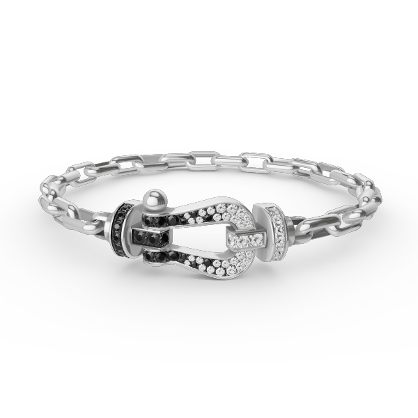 [Clara Jewels]FORCE LARGE HORSESHOE CLASP  METAL BRACELET