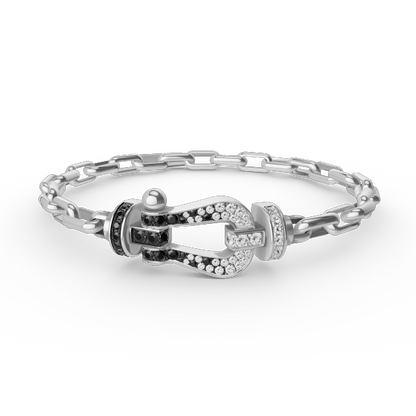 [Clara Jewels]FORCE LARGE HORSESHOE CLASP  METAL BRACELET