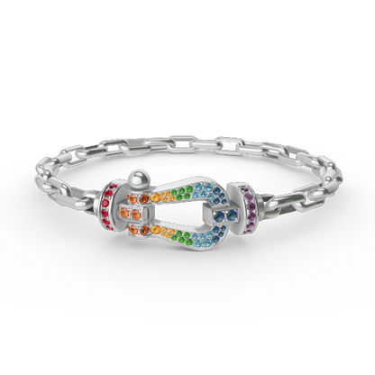 [Clara Jewels]FORCE LARGE HORSESHOE CLASP  METAL BRACELET