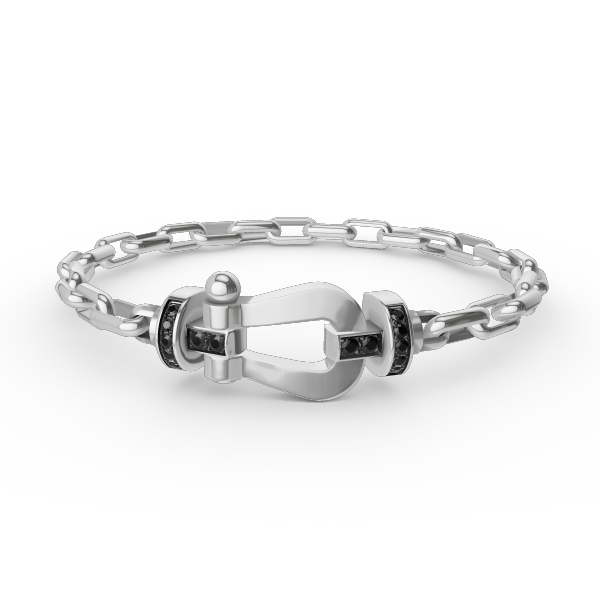 [Clara Jewels]FORCE LARGE HORSESHOE CLASP  METAL BRACELET