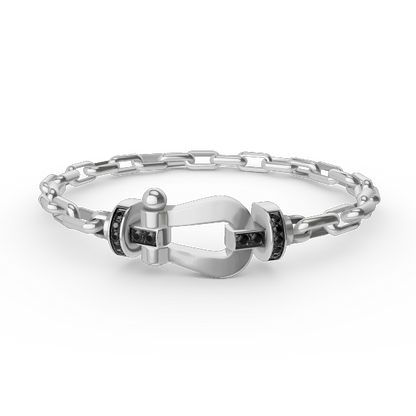 [Clara Jewels]FORCE LARGE HORSESHOE CLASP  METAL BRACELET