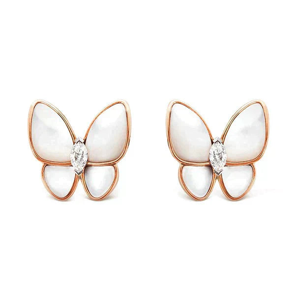[Clara Jewels]BUTTERFLY MOP DIAMOND EARRINGS