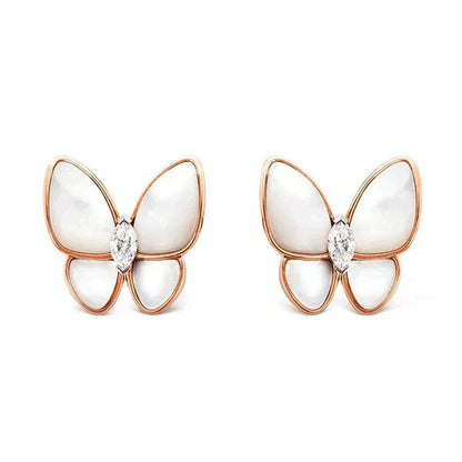 [Clara Jewels]BUTTERFLY MOP DIAMOND EARRINGS
