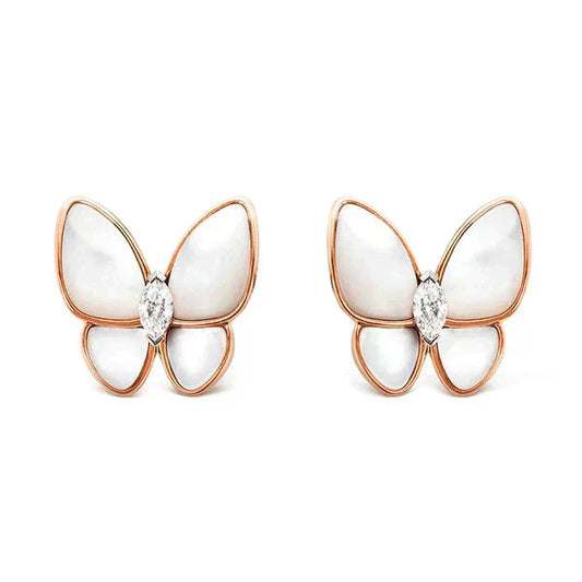 [Clara Jewels]BUTTERFLY MOP DIAMOND EARRINGS