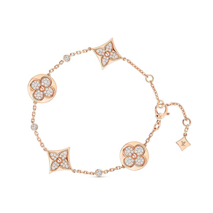 [Clara Jewels]STAR AND SUN 4 MOTIFS GOLD DIAMONDS BRACELET