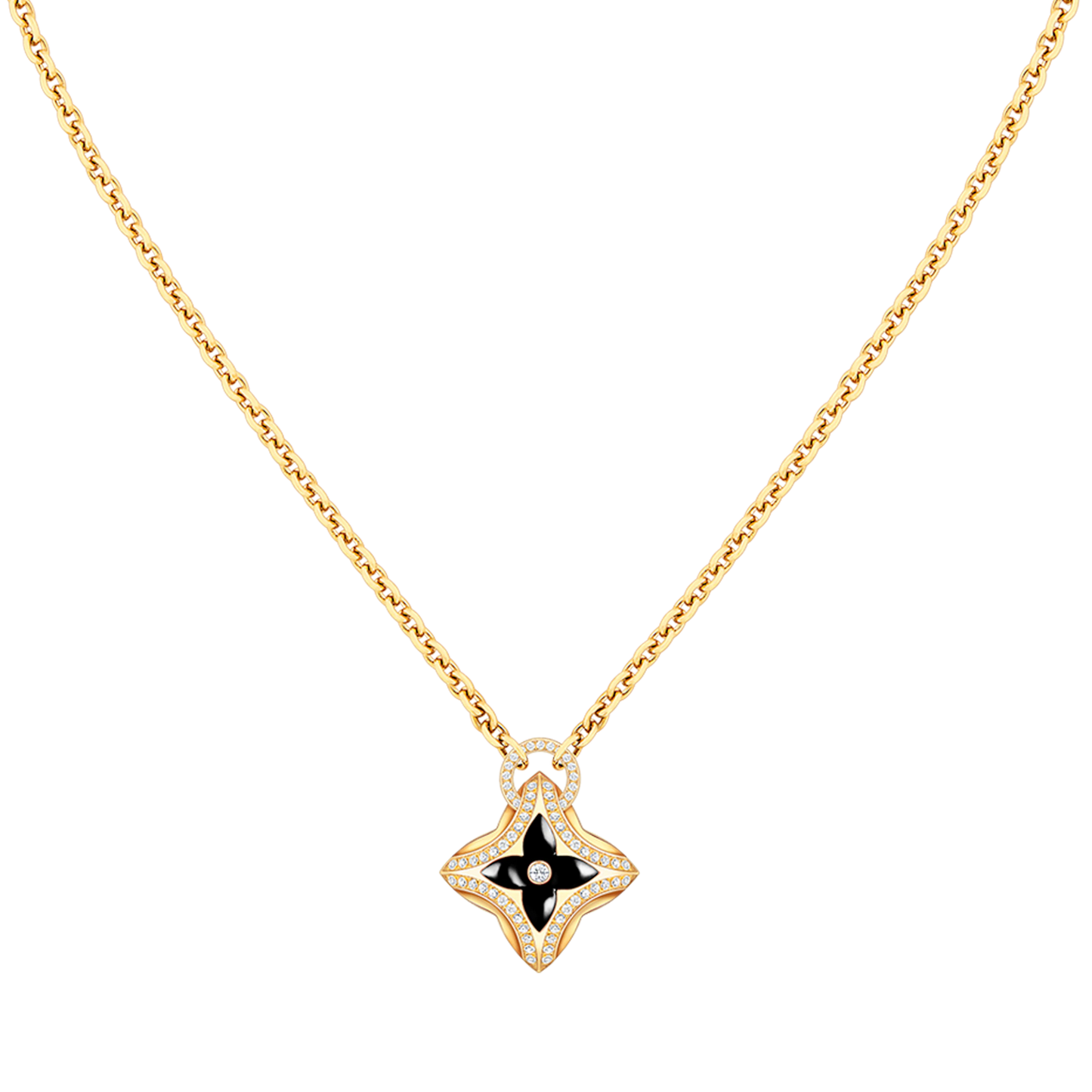 [Clara Jewels]STAR PEDANT PINK GOLD DIAMOND NECKLACE