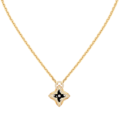 [Clara Jewels]STAR PEDANT PINK GOLD DIAMOND NECKLACE