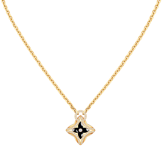 [Clara Jewels]STAR PEDANT PINK GOLD DIAMOND NECKLACE