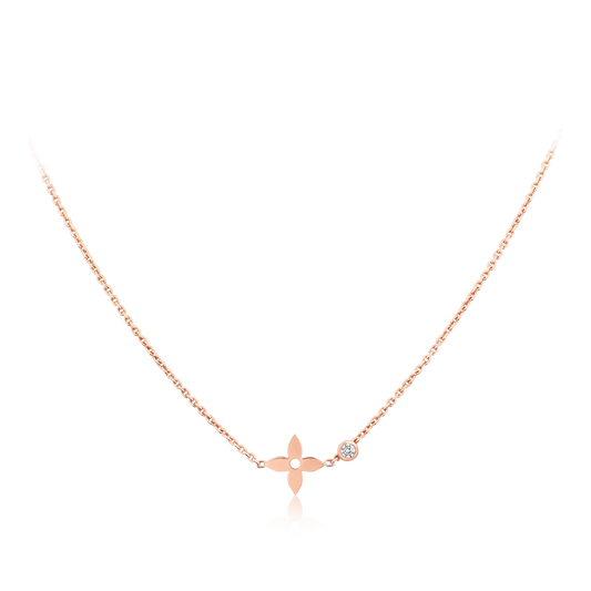 [Clara Jewels]BLOSSOM PENDANT PINK GOLD AND DIAMOND