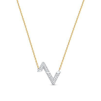 [Clara Jewels]VOLT SILVER DIAMOND PEDANT NECKLACE