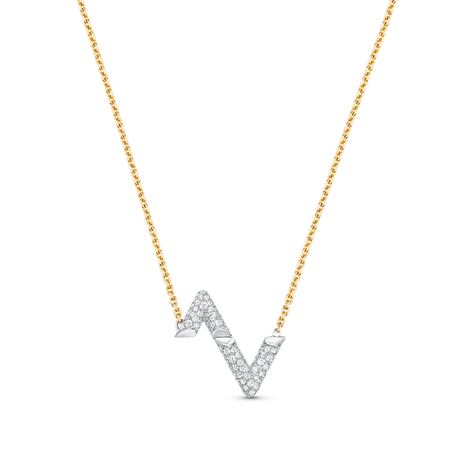 [Clara Jewels]VOLT SILVER DIAMOND PEDANT NECKLACE