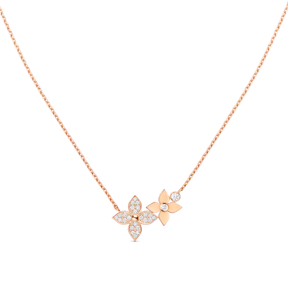 [Clara Jewels]STAR BLOSSOM NECKLACE PINK GOLD DIAMONDS