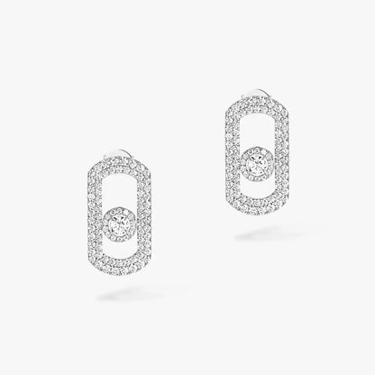 [Clara Jewely]So Move Pave_-Set Diamond Earrings in Silver