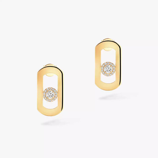 [Clara Jewely]So Move Diamond Earrings in Yellow Gold