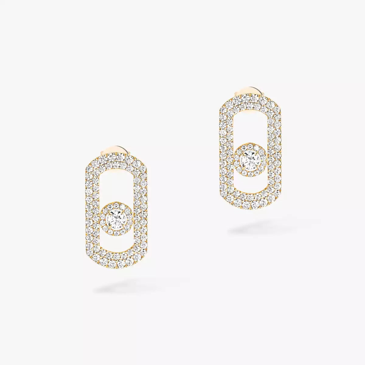 [Clara Jewely]So Move Pave_-Set Diamond Earrings in Silver