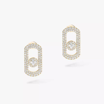 [Clara Jewely]So Move Pave_-Set Diamond Earrings in Silver