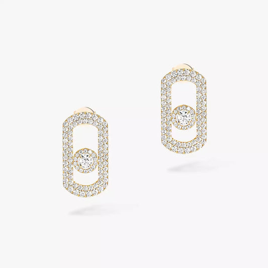 [Clara Jewely]So Move Pave_-Set Diamond Earrings in Silver