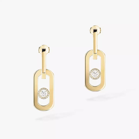 [Clara Jewely]So Move XL Diamond Pendant Earrings