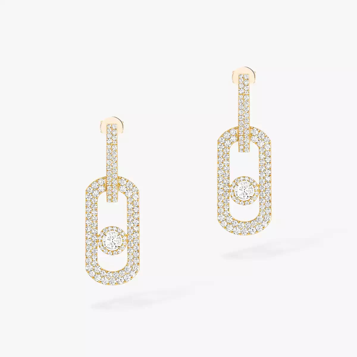 [Clara Jewely]So Move XL Pave_-Set Diamond Pendant Earrings