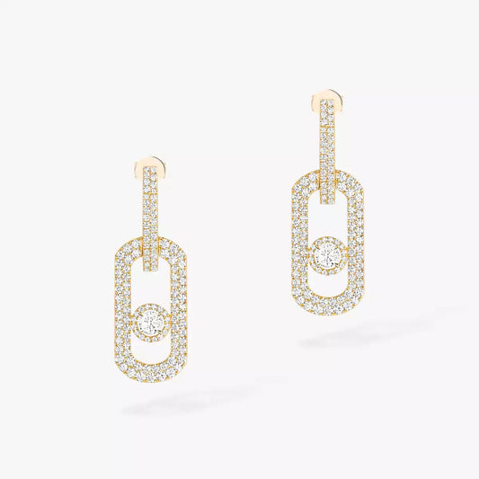 [Clara Jewely]So Move XL Pave_-Set Diamond Pendant Earrings