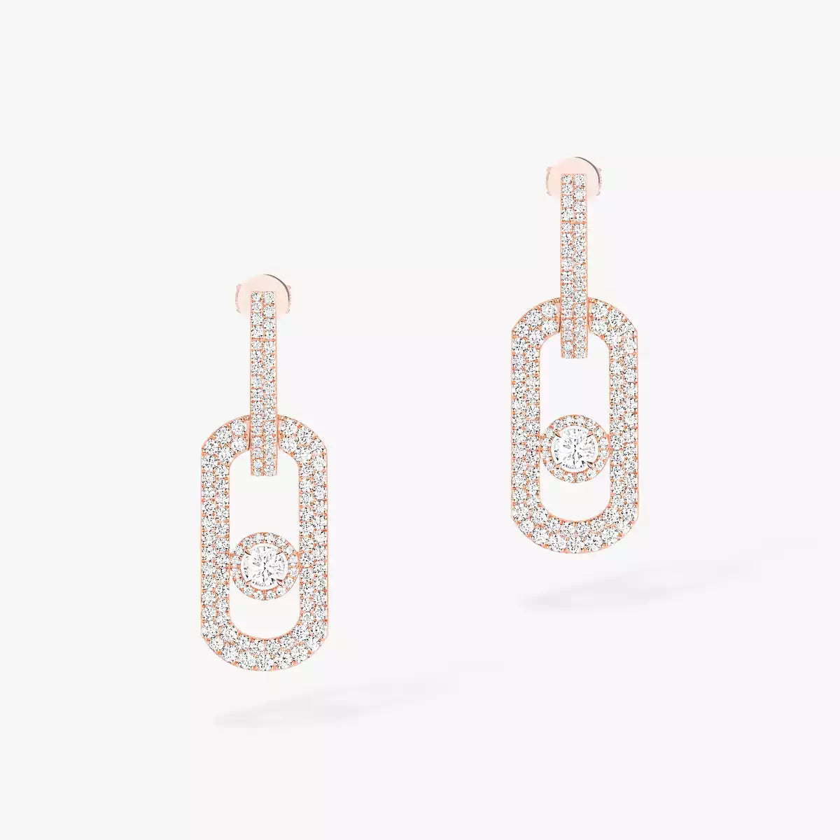[Clara Jewely]So Move XL Pave_-Set Diamond Pendant Earrings