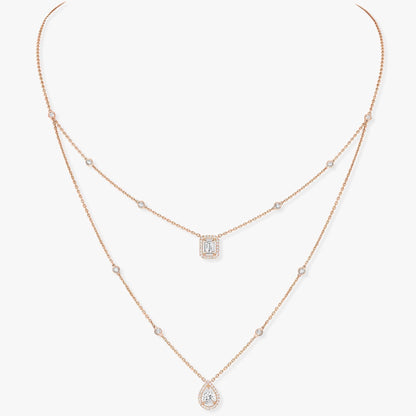 [Clara Jewely]MY TWIN 2 ROW DIAMOND NECKLACE