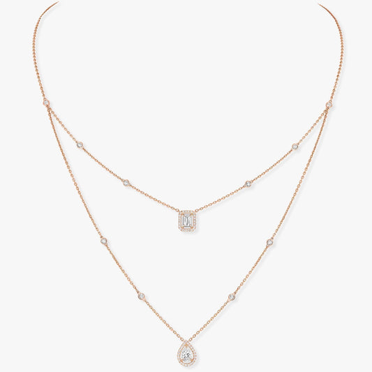 [Clara Jewely]MY TWIN 2 ROW DIAMOND NECKLACE